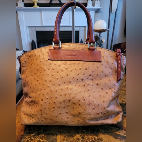Dooney & Bourke Ostrich embossed leather bag - Picture 2 of 12